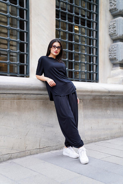 Şalvarlı Takım - Siyah