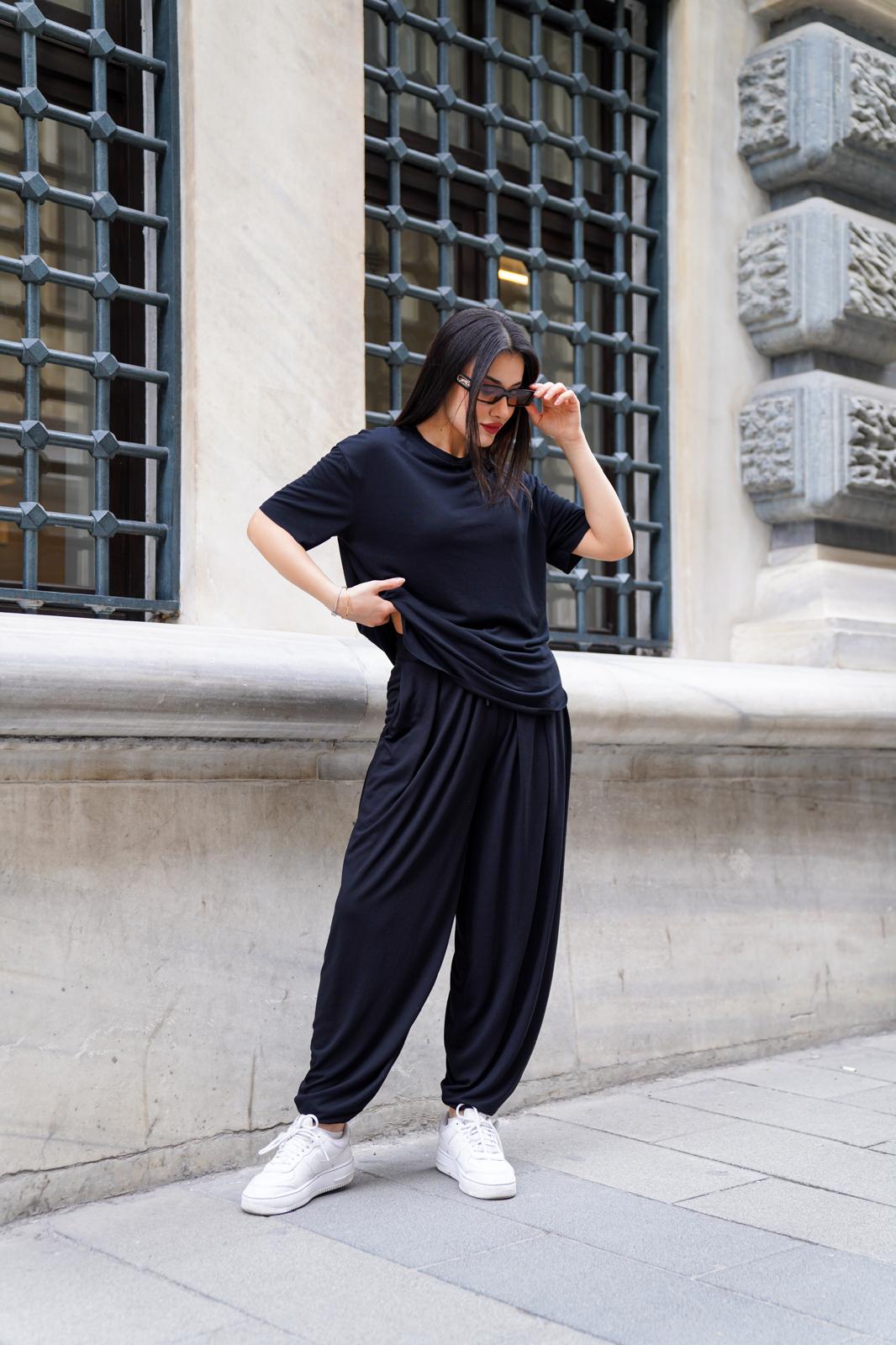 Şalvarlı Takım - Siyah