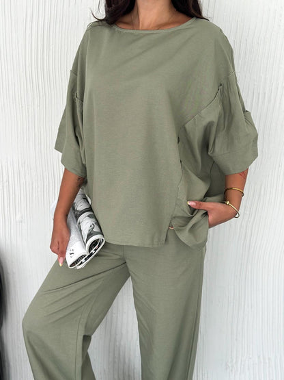 Salaş Keten Takım - Haki