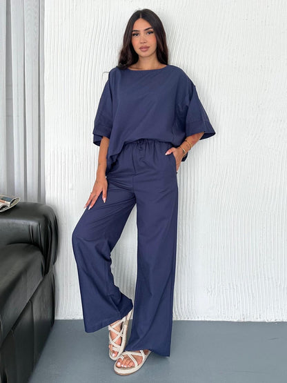 Salaş Keten Takım - Lacivert