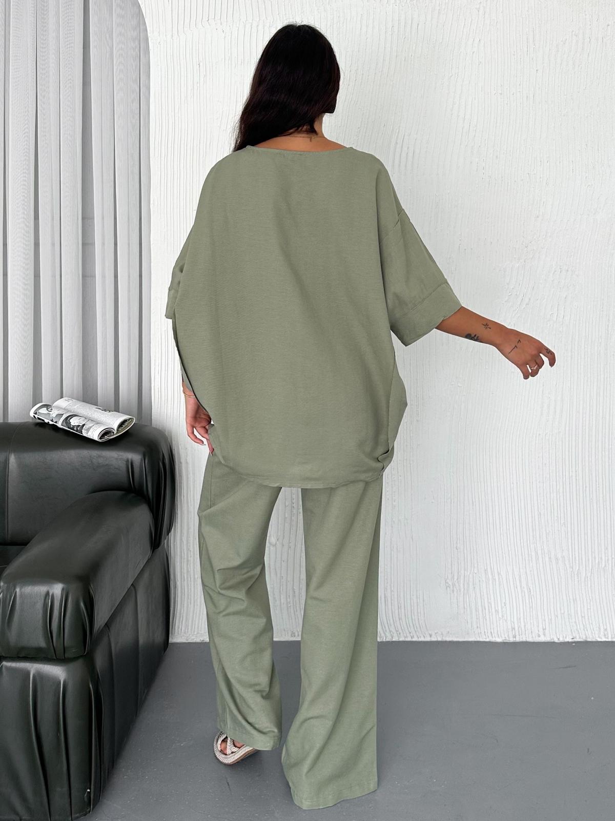 Salaş Keten Takım - Haki