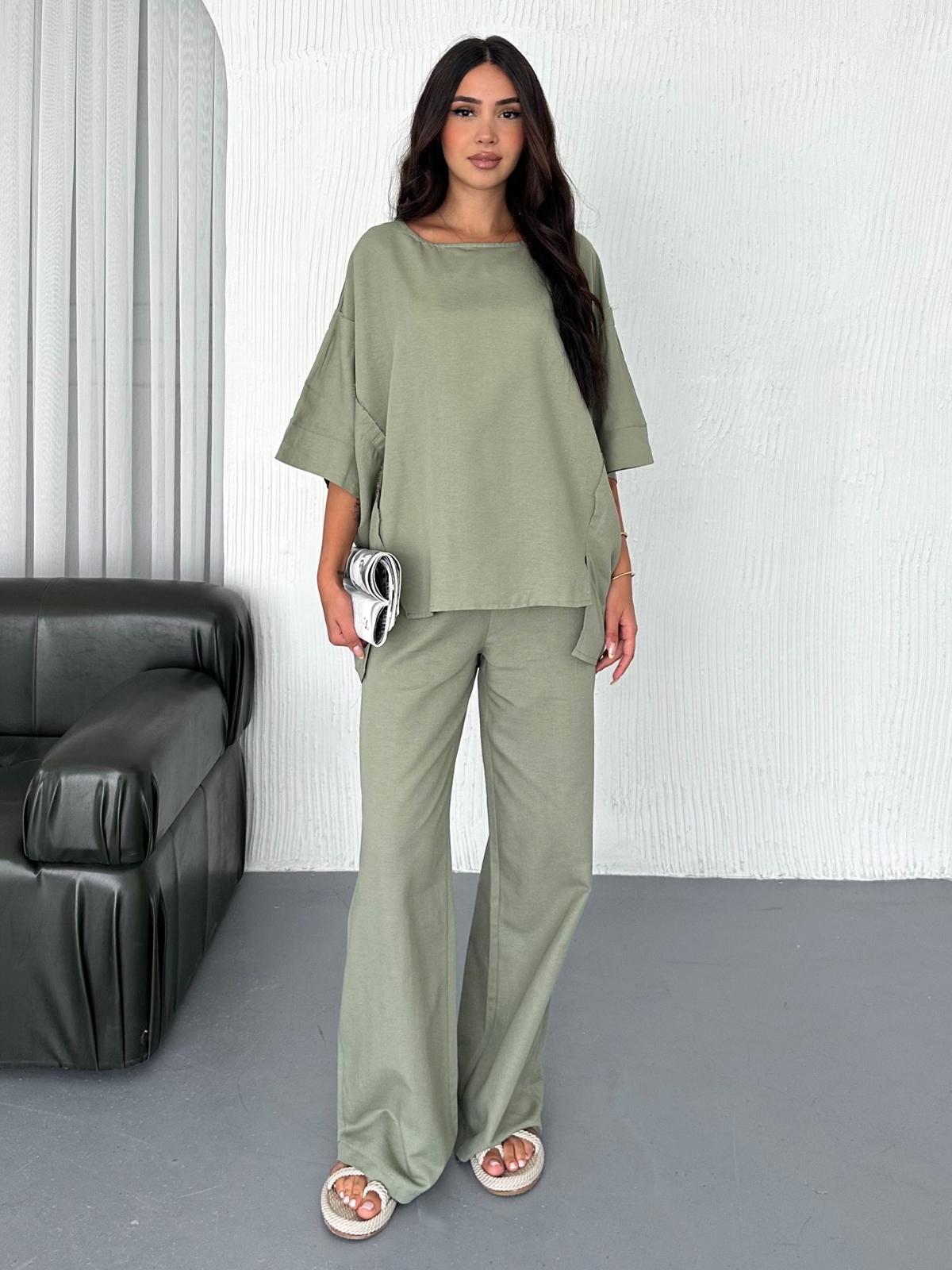 Salaş Keten Takım - Haki