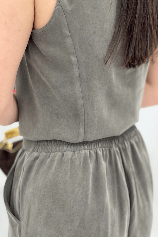 Tensel Yelek Pantolon Takım - Haki