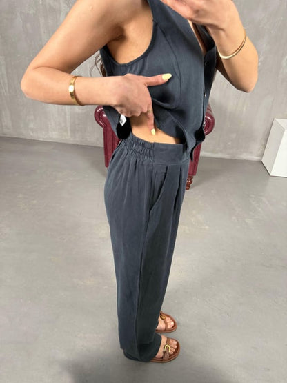 Tensel Yelek Pantolon Takım - Antrasit